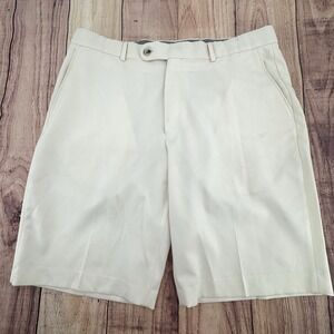 Ballin Golf Short Comfort Eze Nash Cream Ivory Flat Stretch Performance Men's 36